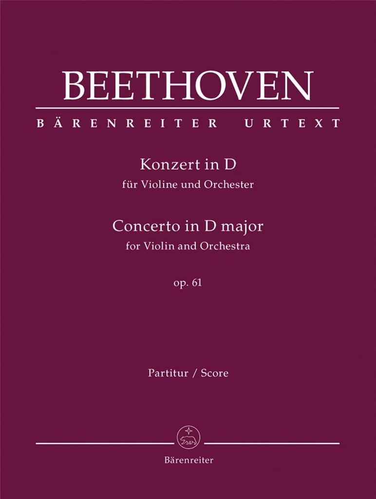 Concerto for Violin and Orchestra D major op. 61